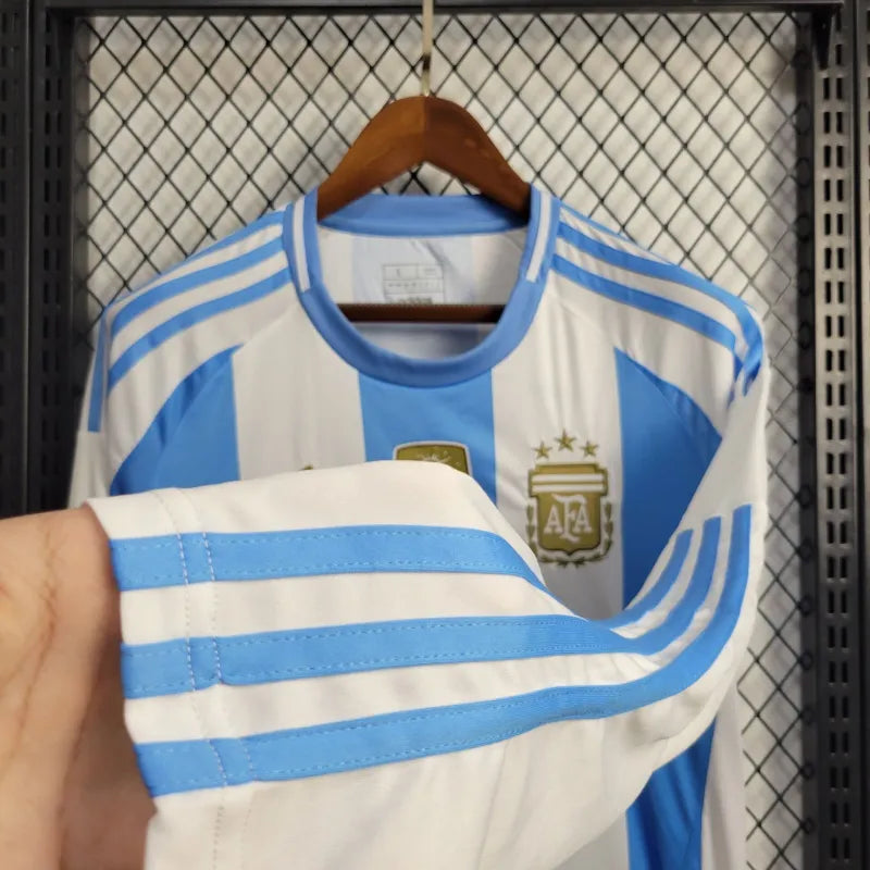 Argentina Home + Patch 24/25 - Adidas Torcedor Manga Comprida